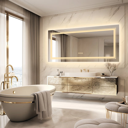 Extra Large Rectangle LED Bathroom Vanity Mirror LED
