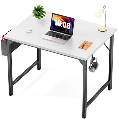 Computer Writing Desk with Side Bag & Headphone Hook