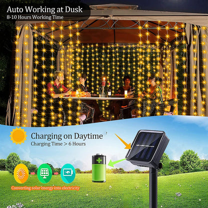 Outdoor Solar Fairy Garland String Lights 8 Modes