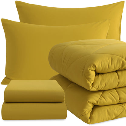 5 Piece Breathable Bedding And Comforter Set