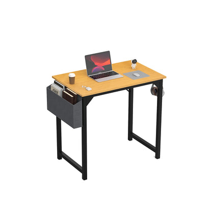 Computer Writing Desk with Side Bag & Headphone Hook