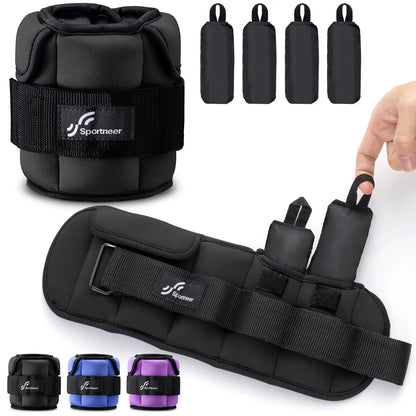 Adjustable Wrist and Ankle Weights for Women and Men
